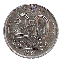 Бразилія 20 сентаво, 1951  Руй Барбоза ді Олівейра