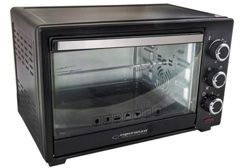 Електродуховка Esperanza EKO006 Napoli, чорний, 1600W, 25 л, конвекція, гриль, 5 режимів, таймер, автовідключення, комплектація:, фото 1