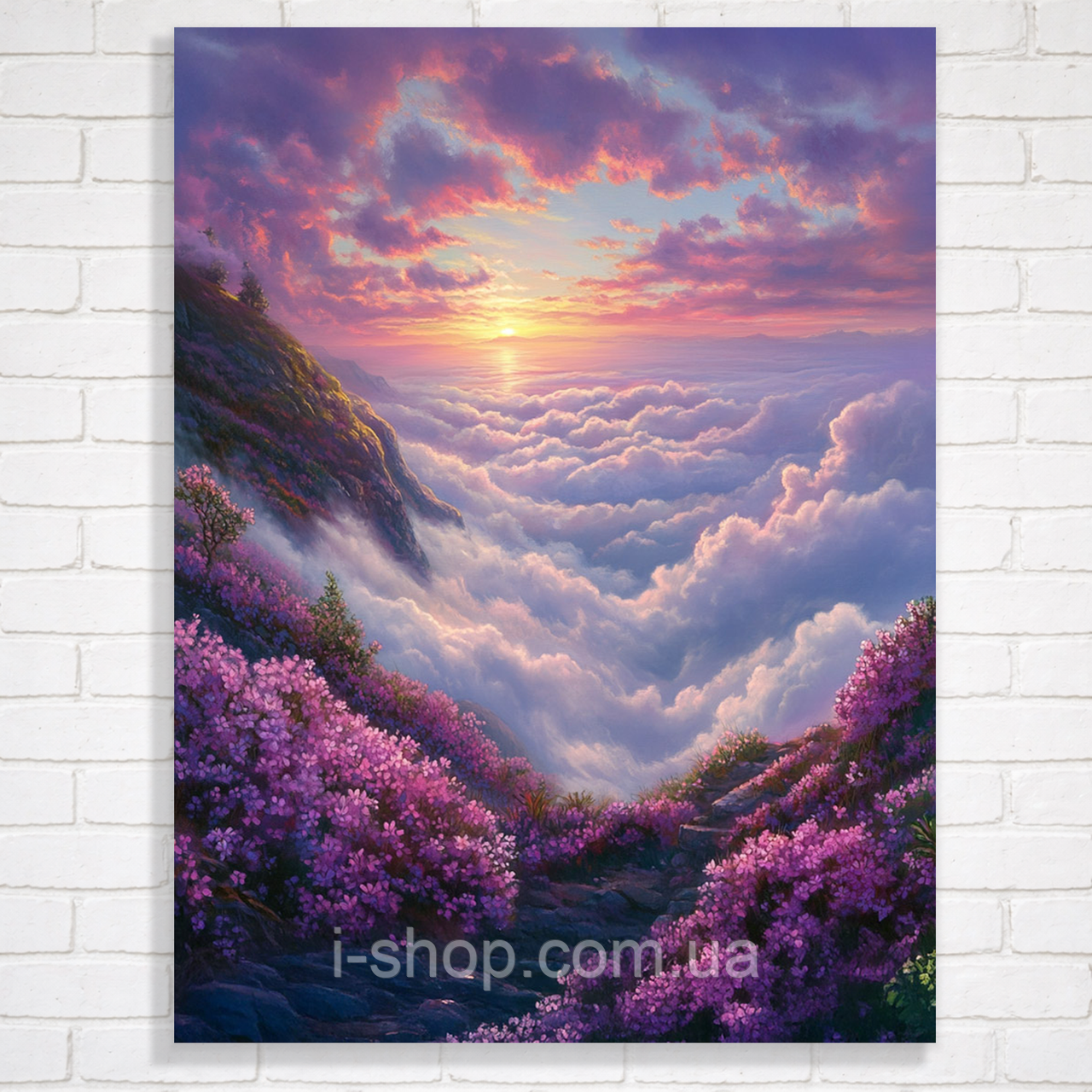 Алмазна мозаїка з рамкою набір У хмарах 30x40 см для дорослих і дітей Dreamtoys у коробці, фото 1