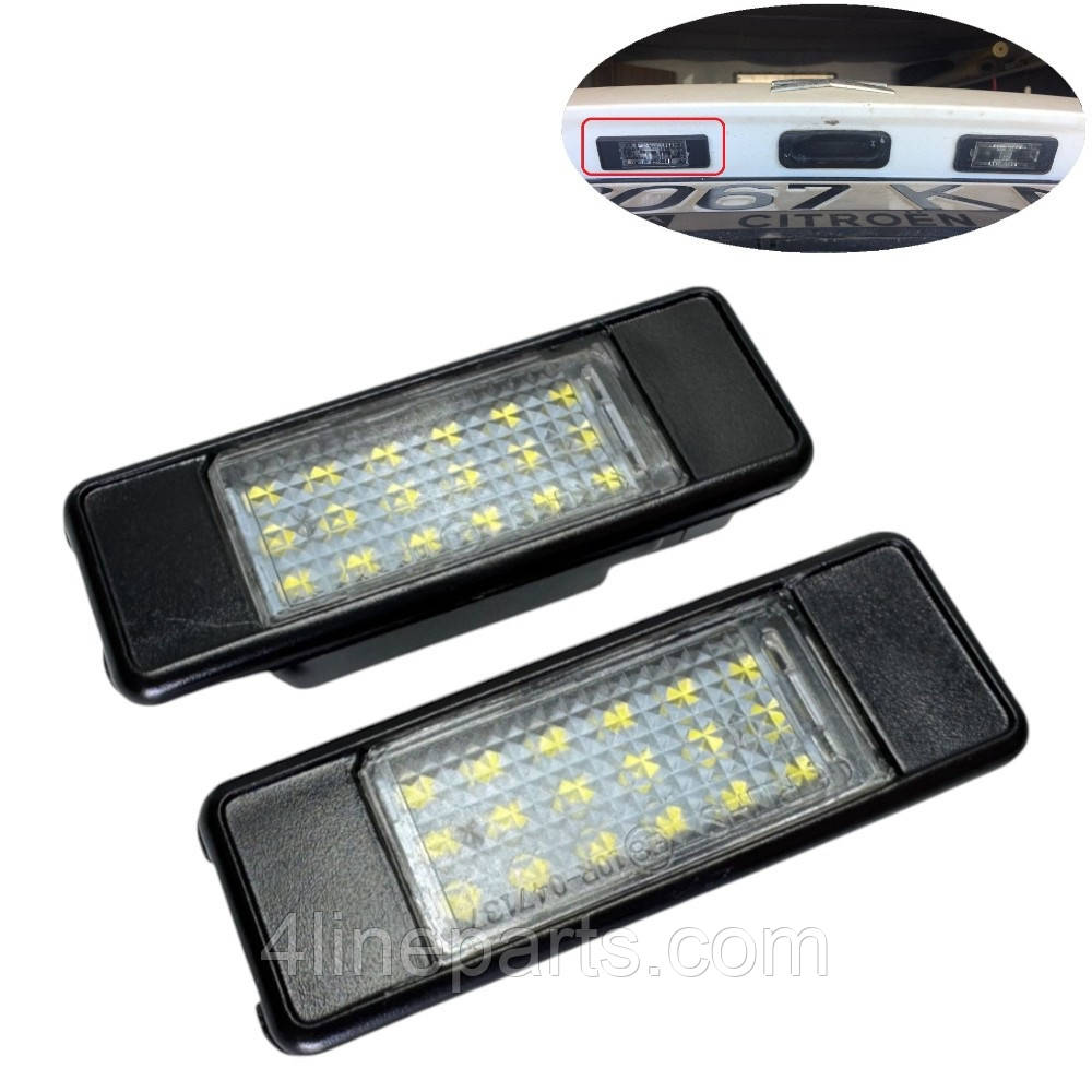 Led підсвітка номерного знаку C5 Citroen 9635678580 6340A5 6398200256 6398200156 9069062100, фото 1