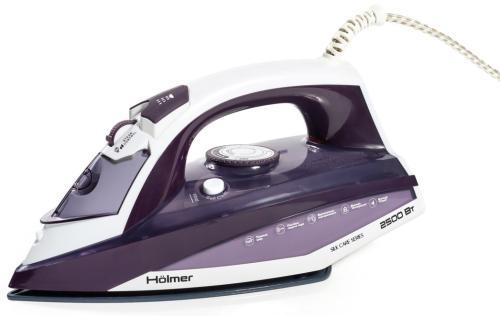 Праска Holmer HIC-2535, фіолетовий/білий, 2500W, кераміка, паровий удар 130 г/хв, постійна подача пари 30 г/хв, вертикальне, фото 1