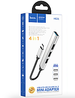 USB-hub хаб адаптер перехідник 4-в-1 HOCO HB26
