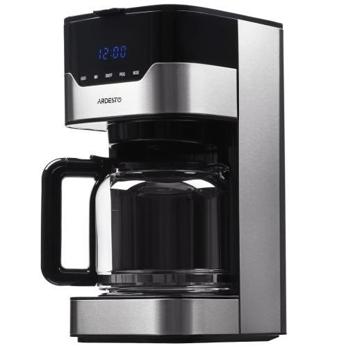 Кавоварка Ardesto FCM-D3100, чорний/сріблястий, 900W, крапельна, 1.5л, дисплей, таймер, рег. міцності, фото 1