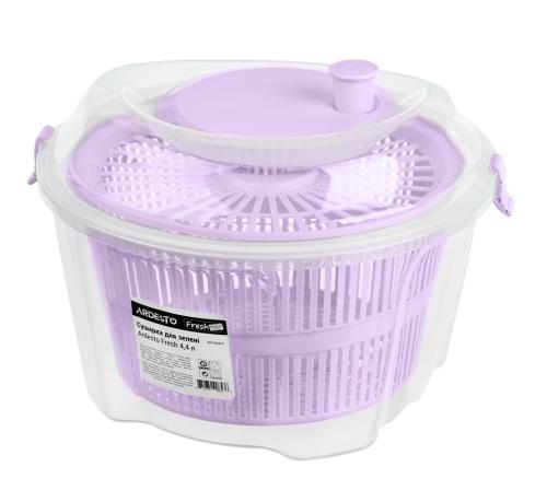 Сушарка для салату та зелені Ardesto Fresh AR1603LP, 4,4 л, ліловий, пластик, фото 1