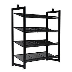 Стелаж для дому DOZER(чорний,4 полиці)