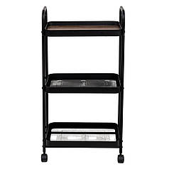 Візок для дому DOZER(чорний,3 полиці) мод.2