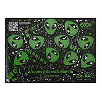 Альбом для малювання 24арк скоба ZiBi Kids Line UFO 120г/м2 чорний