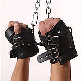 Манжети шкіряні для підвісу в бондажі з регульованими ременями, фото 2