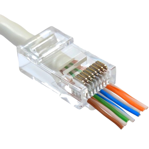 Конектор екранований Kingda UTP RJ45 Cat 6 упаковка 100 шт Білий