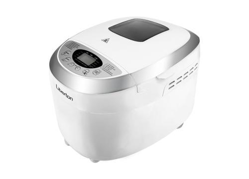Хлібопіч Liberton LBM-6305, білий/сріблястий, 850 Вт, 12 програм, 2 тістоміса, випікання 700/900/1150 г, оглядове вікно, підтримка, фото 1