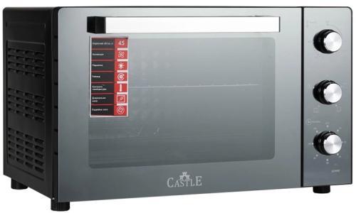 Електродуховка Castle CPE-45B, чорний, 1700W, 45л, конвекція, подвійне термостійке скло, 4 нагрівальних елемента, підсвітка,, фото 1