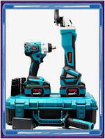 Набір Makita 2в1 (Гайковерт DTW385, Болгарка Makita DGA506ZPRO) Безщіткові 48V,6.0AH SALE