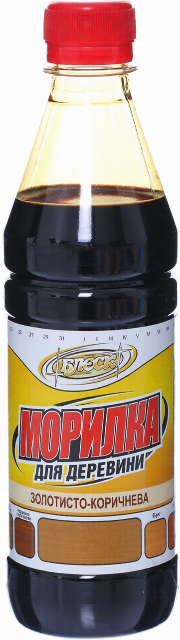 Морилка для дерева золотисто-коричнева Блєск М-4 0.4 л, фото 1