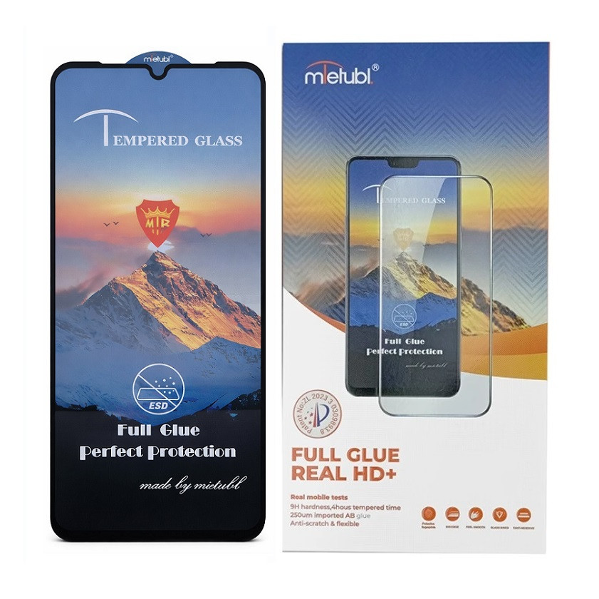 Захисне скло Mietubl для Xiaomi Redmi 14C / 14R з чорною рамкою