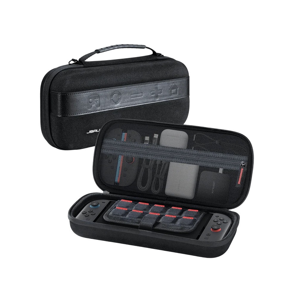 Чохол для консолі JSAUX Mega Carry Case BG0122, для Nintendo Switch 2, жорсткий кейс, чорний, фото 1