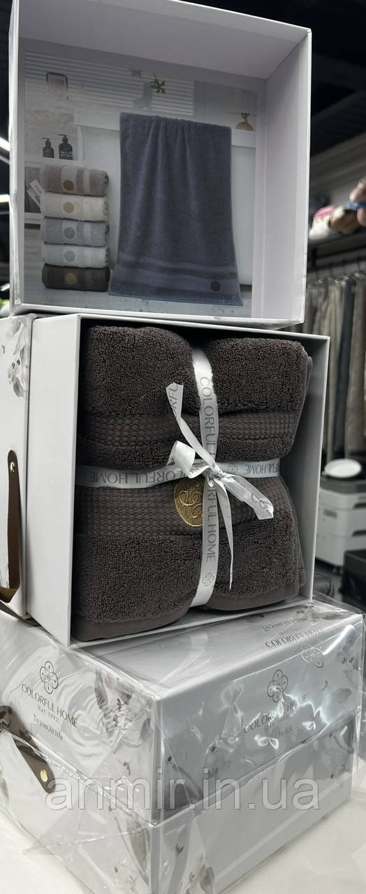 Набір рушників подарунковий Баня + Лице махра (1уп-2 шт.), кольору міксом