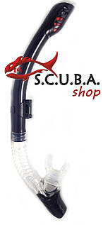 Трубка двухклапанная VERUS Dry для плавання, колір чорний