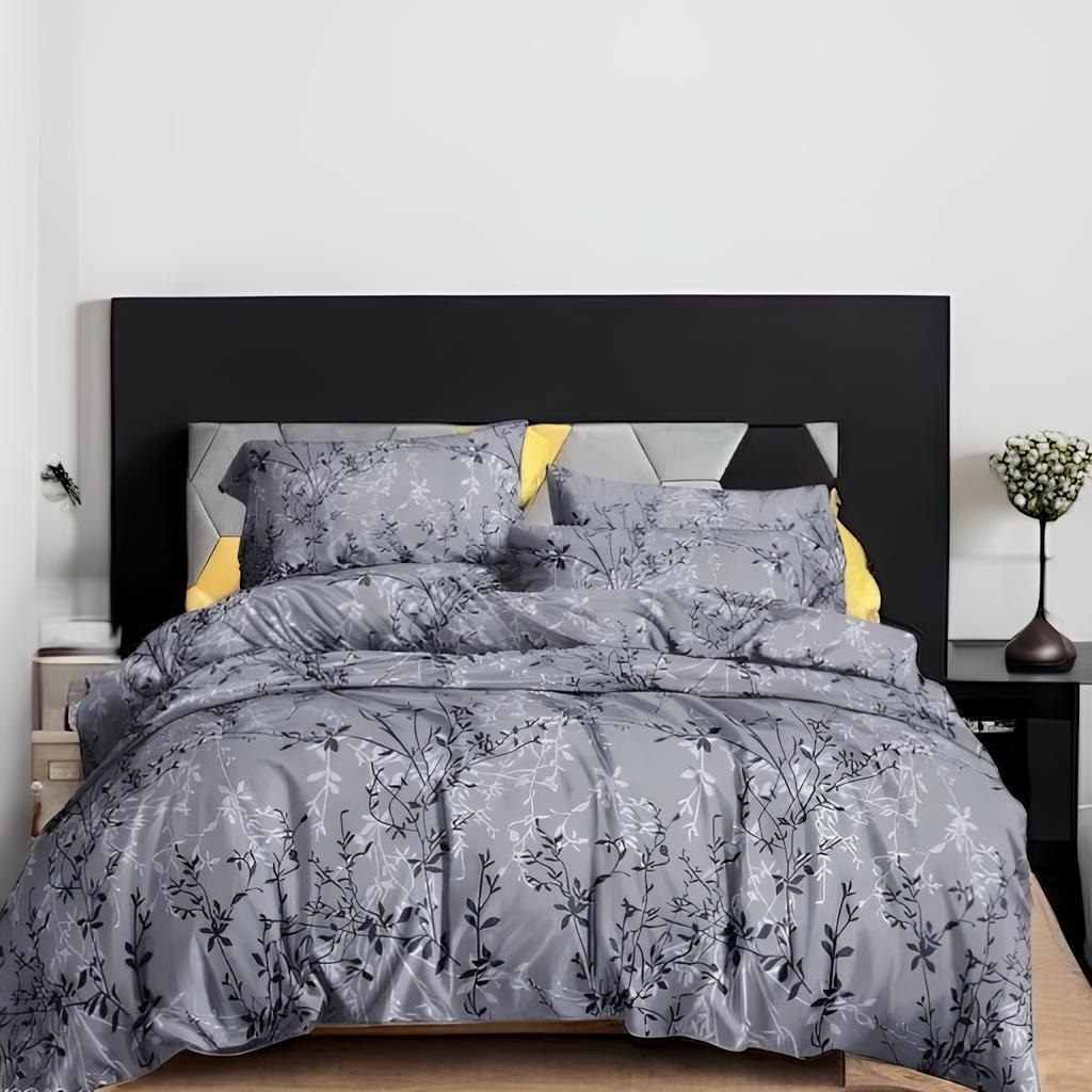 Полуторний (Поліестер) | Комплект постільної білизни "Wild plants" | Простирадло 150х220 см, фото 1