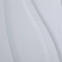 Самоклеюча 3D панель 70x70см 6мм декоративна стельова панель 3Д біла великі хвилі, фото 4