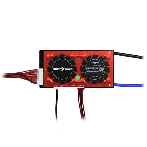 Smart BMS плата LP LiFePO4 36V 12S Dis 60A Ch 30A UART+RS485+CAN, фото 1