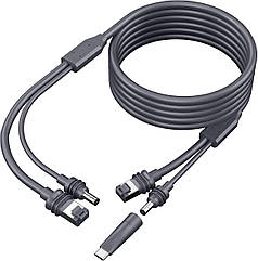 Кабель 5м Hugener 2 в 1 Starlink Mini для заряджання DC/USB-C Ethernet-кабель