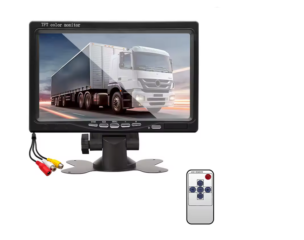 Монітор для камери заднього огляду 7 чорний екран 7 дюймів, фото 1