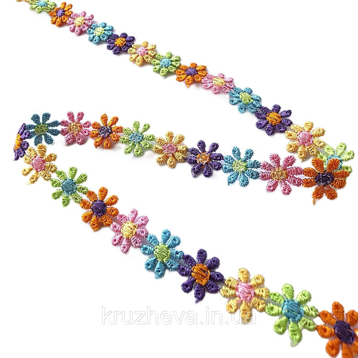 Ажурне мереживо макраме різнокольорове, ширина 1.0 см, фото 1