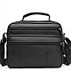 Чоловіча барсетка з ручкою 23х19х7, шкіряна сумка з ременем через плече BEXHILL BX-14440B чорна, фото 2