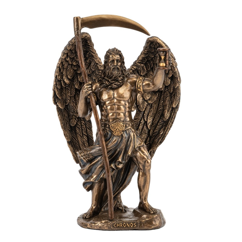 Декоративна статуетка "Хронос. Бог часу" з полістоуну від італійського бренду Veronese висота 18,5 см, фото 1