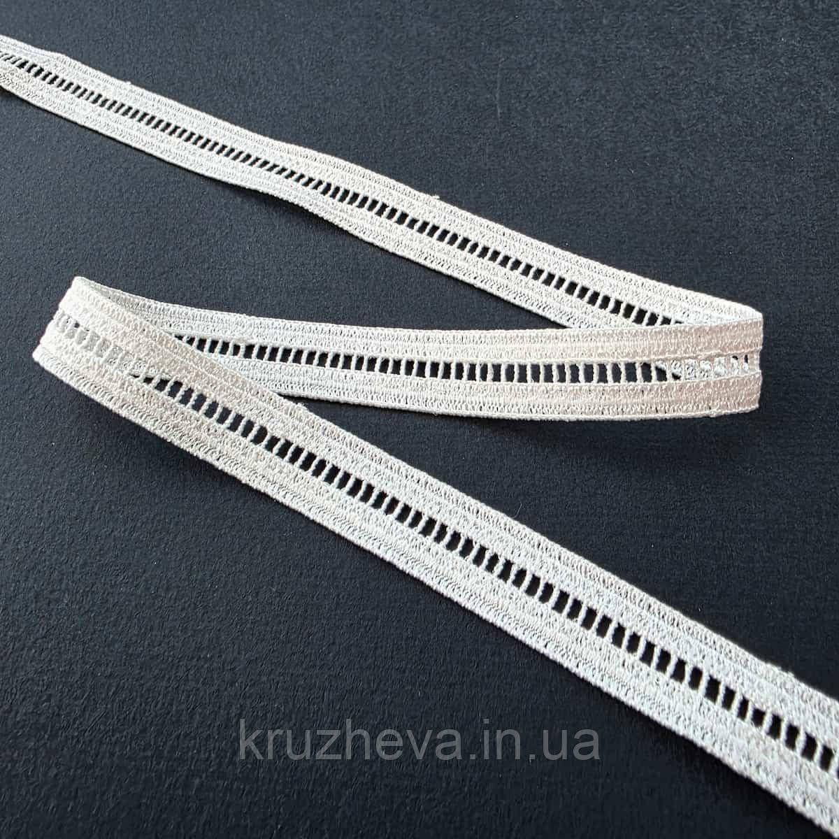 Ажурне мереживо макраме білого кольору (молочн.відтінок), ширина 1.4 см, фото 1