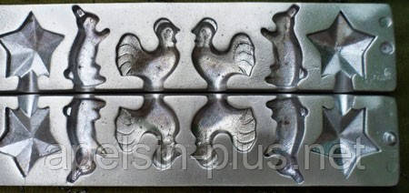 Форма для льодяників на паличці Зірочка асорті на 6 комірок, фото 1