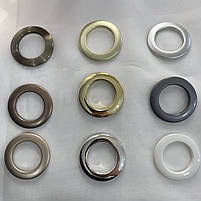 Люверси для штор глянцеві 35 мм упаковка 50 шт сірого кольору (FU-502-6), фото 2