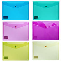 Папка на кнопці А-5 BuroMax прозора ВМ.3936