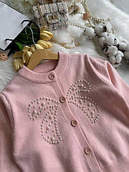 Светр для дівчинки з перлинками на ґудзиках Рожевий 236065, 113, Tongyi, Рожевий, Для дівчаток, Зима, 104