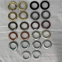 Люверси двосторонні для штор матові кольору темного античного золота 35 мм упаковка 100 шт (FU-L2), фото 7