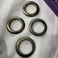 Люверси двосторонні для штор матові кольору темного античного золота 35 мм упаковка 100 шт (FU-L2), фото 2