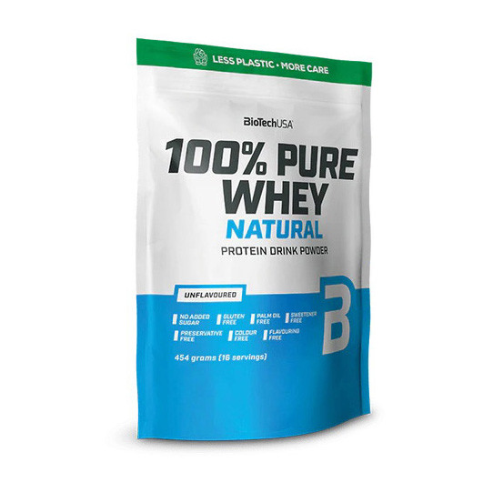 BioTech 100% Pure Whey Natural (454 g, unflavoured), фото 1