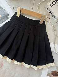 Спідниця на дівчинку плісі Чорний 28533, 3, UXJ KIDS, Чорний, Для дівчаток, Весна Осінь, 104