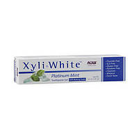 NOW Xyli White Toothpaste Gel with Baking Soda (181 g, platinum mint)