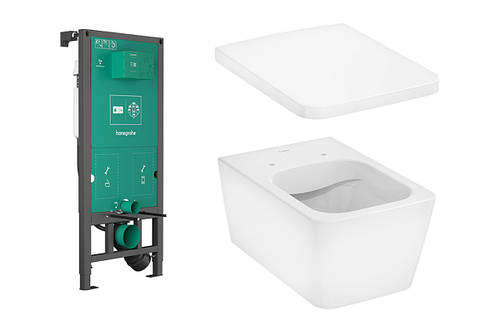 Унітаз підвісний EluPura Q в комплекті з інсталяцією iFrame 60301100