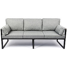 Диван "Софора" 3-х місний (сірий на чорному)
