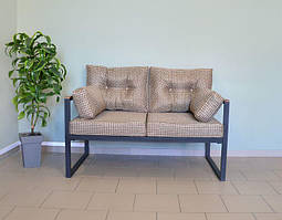 Диван "Дукат" 2-х місний (коричневий на чорному)