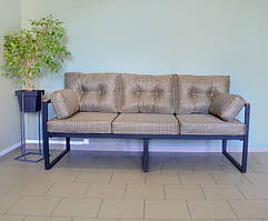 Диван "Дукат" 3-х місний (коричневий на чорному)