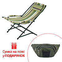 Крісло "Качалка" d20 мм (Текстилен, Зелена смуга)