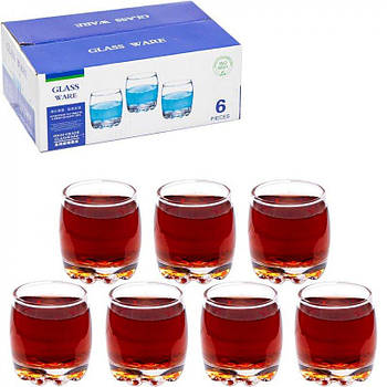 Чарка скло 6 шт пузата 70мл 3503-2(97663) G-Rich