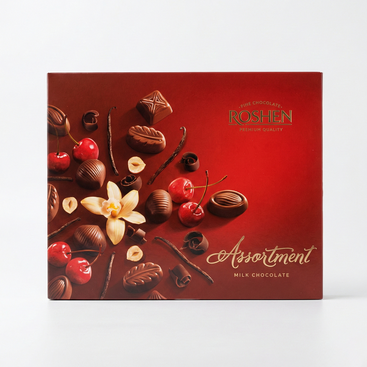 Цукерки в коробці Roshen Assortment Milk Chocolate (Молочний шоколад) | Подарунковий набір Рошен Асорті, фото 1