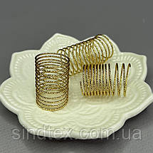 Основа для каблучки пружина Ø20 мм - лимонне золото 18К, фото 4