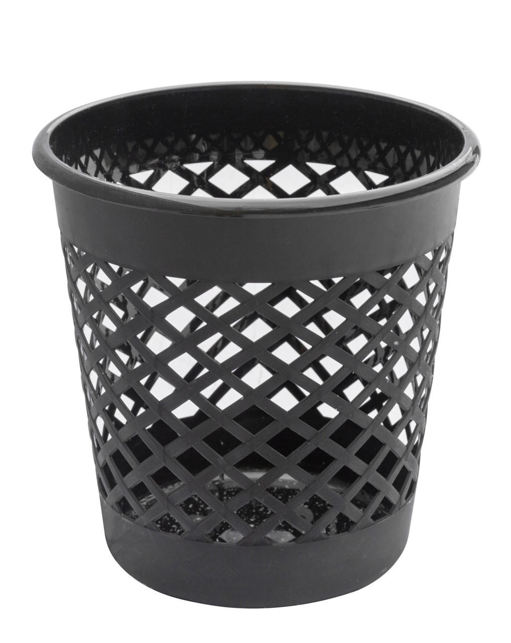 Кошик для паперів пластиковий 8 літрів чорний Ø 24.5 см h=25.5 см БП-1176 (Боніпласт), фото 1