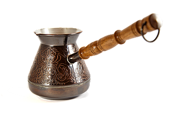 Турка для кави мідна — 350 мл — "Квітка Лотоса"