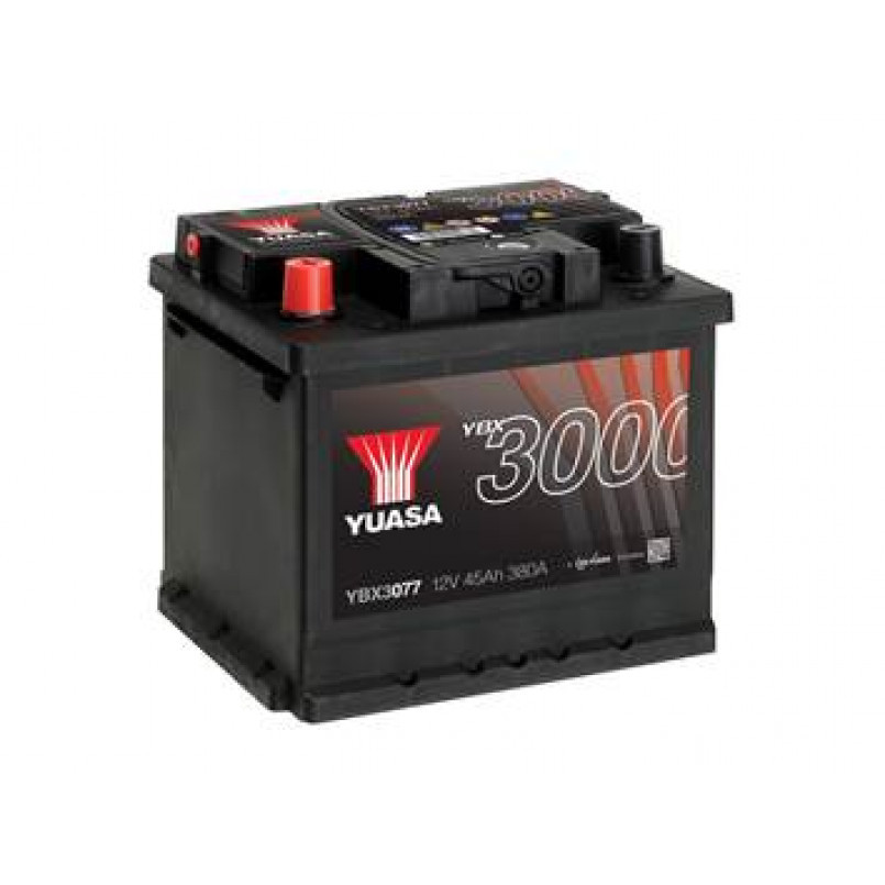 Yuasa 12V 45Ah SMF Battery YBX3077 (1), фото 1
